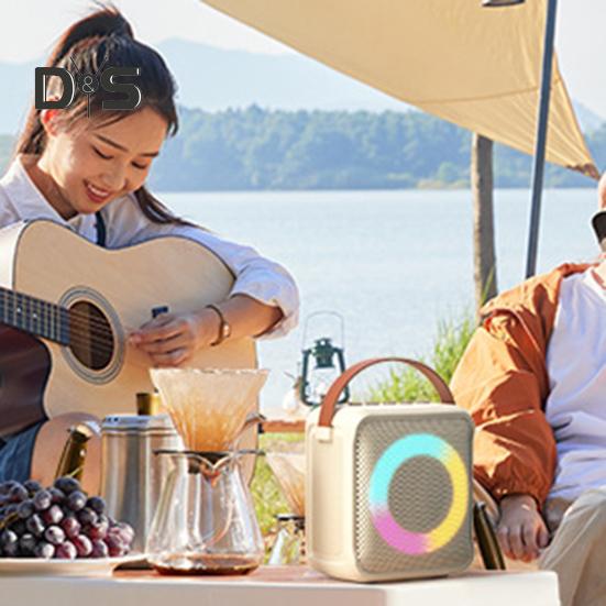 Bluetooth-kompatibel Lautsprecher mit Mikrofone Kit Schnelle Verbindung Verzögerung-Freies Surround Sound Effekte Mini Karaoke Maschine Spielzeug