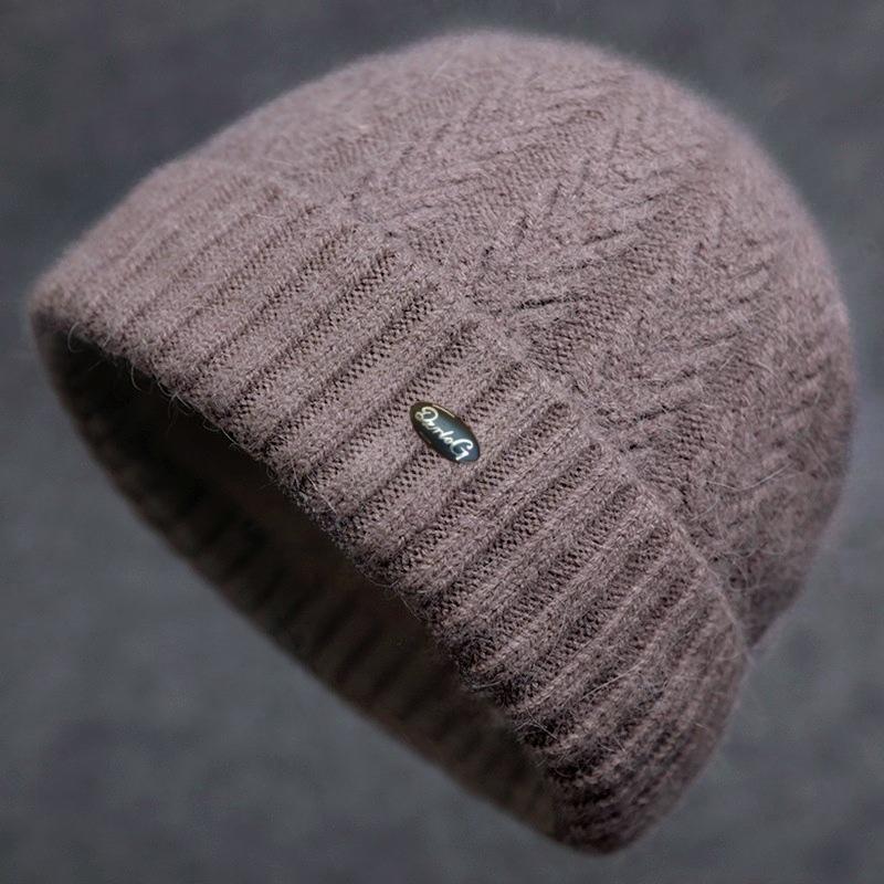 Căciuli calde tricotate de iarnă pentru femei cu căptușeală de catifea și protecție pentru urechi