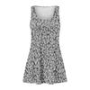 Women's Summer Leaf Print Fashion Casual Square Neck Sleeveless Dress With Pockets