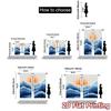 2pcs   2D FLAT PRINTING Curtains (Without Rod) Sunrise Waves Popular Curtain Versatile Polyester Curtains Gifts Suitable for