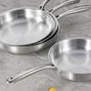 Commercial Grade Stainless Steel Frying Pan Nonstick Surfaces Dishwasher Safe Cookware For Daily Use