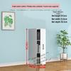 Compact Sliding Dustproof Bookshelf with Wheels and Hidden Gap Storage