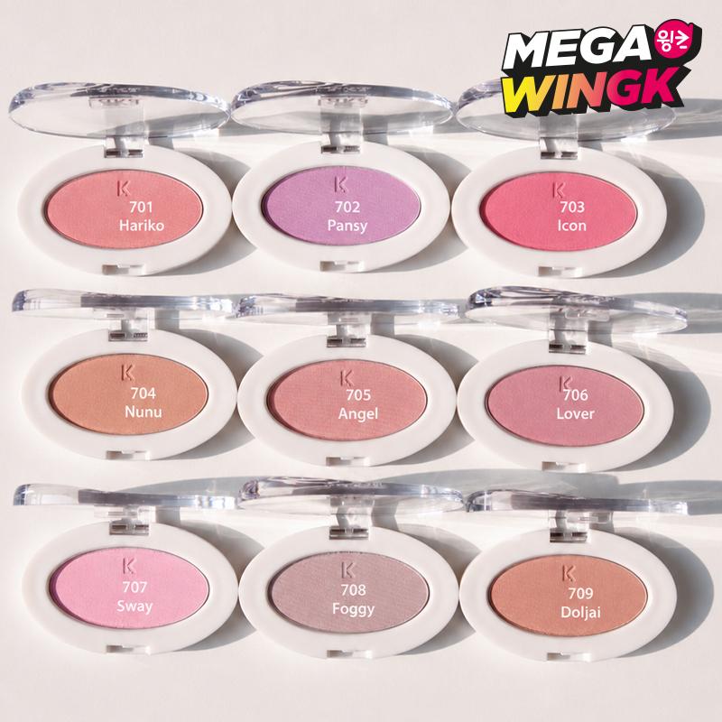 

LAKA Love Silk Blush 5.2g – K-Beauty Vegan Silky Powder Blush / 9 Shades #701 Harico