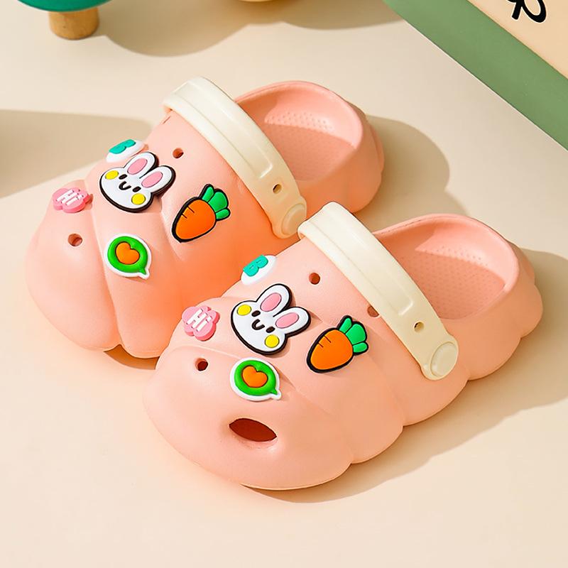 Children s Clogs for Girls, Closed-Toe, for Infants and Toddlers, Indoor and Outdoor Summer Non-Slip Baby Sandals 160Code(Inner Length16C розовый