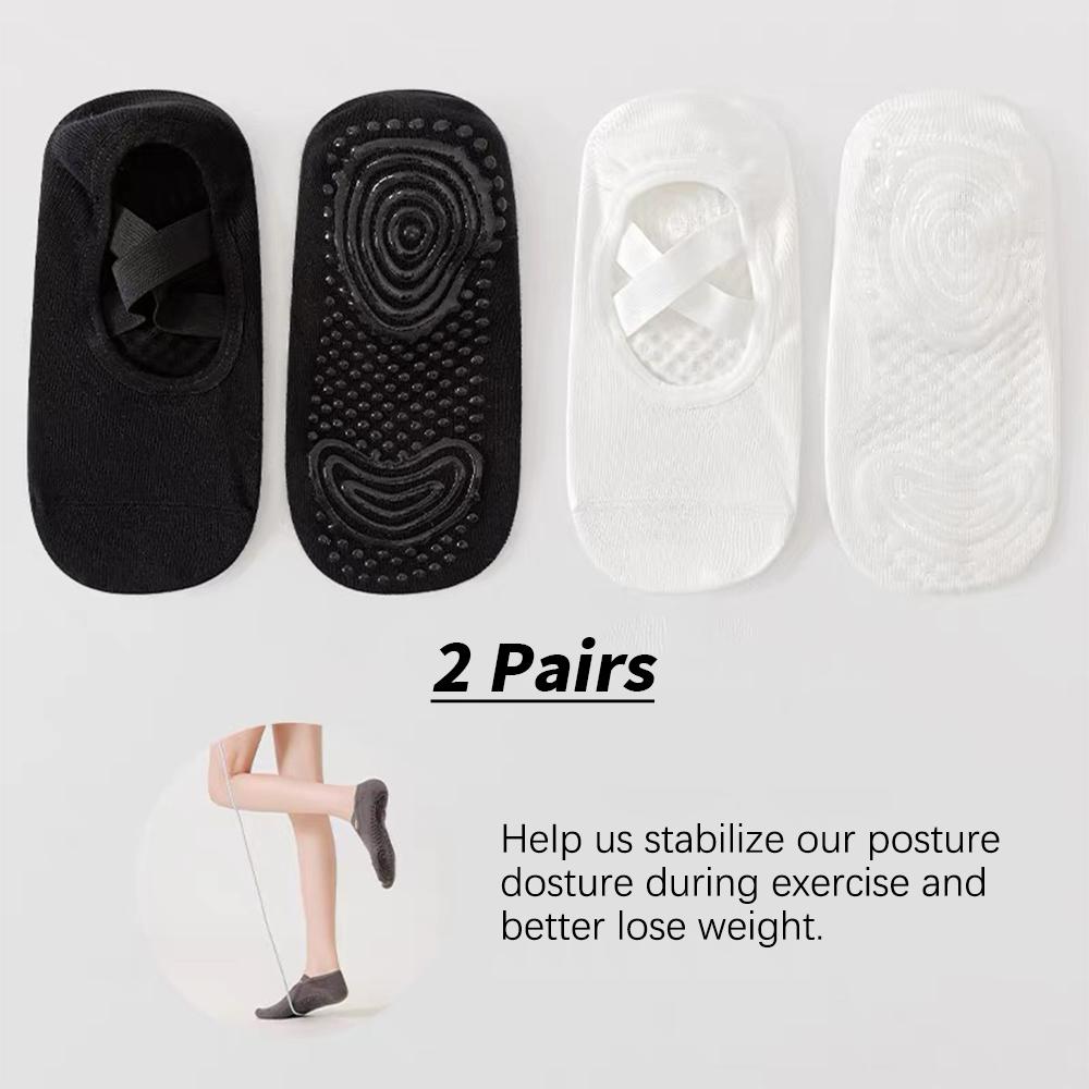 Professional Women Yoga Sock Silicone Anti-slip Ballet Pilates Socks Women Backless Breathable Bandage Yoga Sport Sock