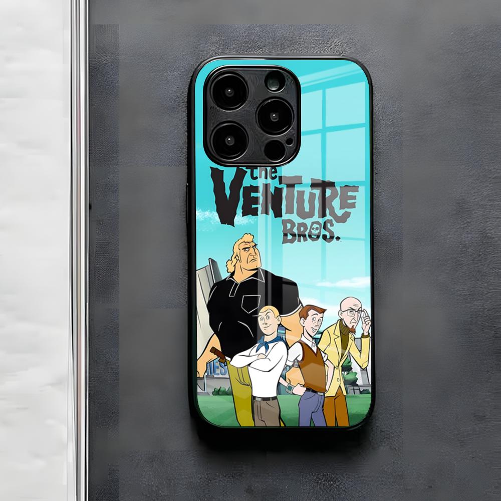 

Чехол для телефона Аниме The V-Venture B-Bros Для IPhone 17 Air 16 E Pro Max 15 14 13 Mini 12 Pro 11 Max Plus Черная Стеклянная Крышка iPhone 16