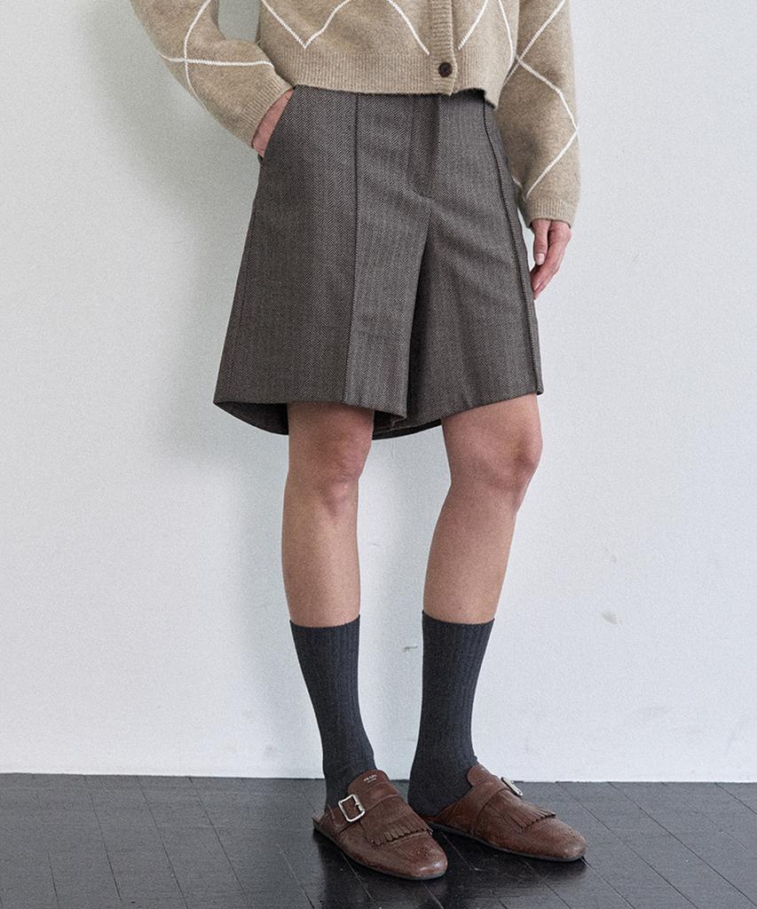 PELOTE Campore Pure Wool Midi Pants (Brown)