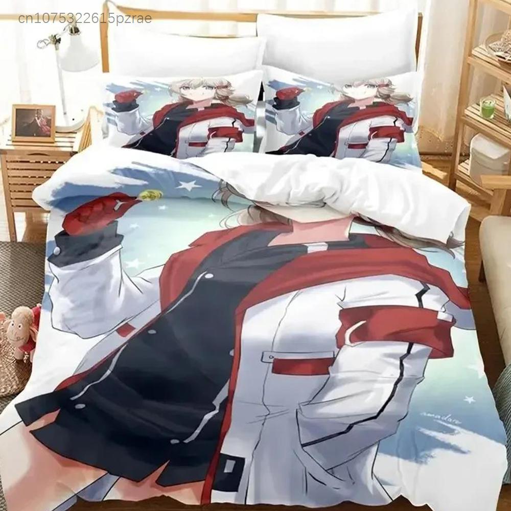 Аниме - Azur Lane 3D Комплект постельного белья Односпальный Полуторный Двуспальный Queen King Размер Комплект постельного белья для спальни взрослого ребенка Комплекты с пододеяльником Комплект простыней