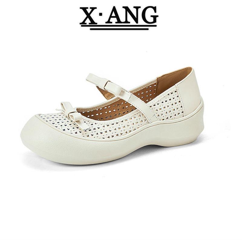 

Sheepskin hand-woven French Mary Jane shoes soft sole not tired feet women s shoes summer breathable hollow hole shoes sandals 35