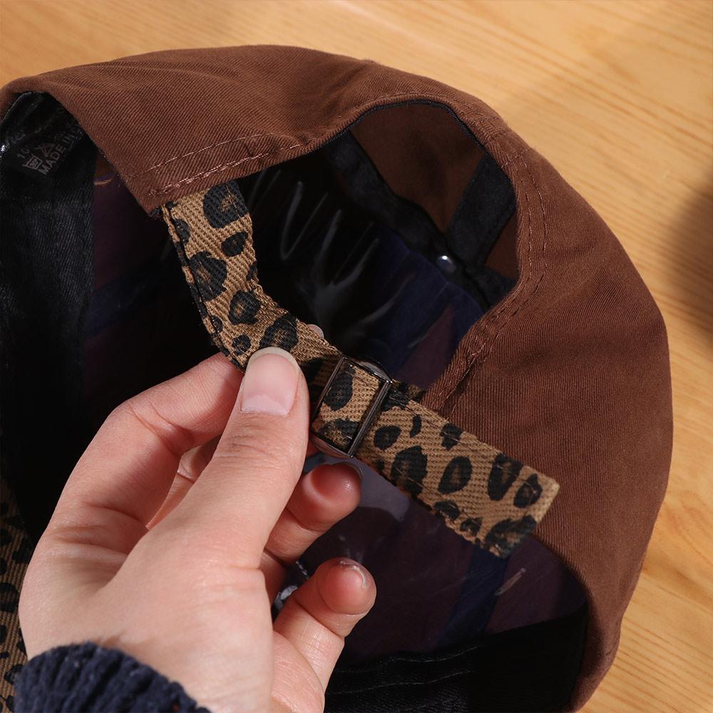 Adjustable Embroidered Baseball Cap Sunshade Y2k Peaked Cap Fashion Leopard Baseball Hat  Girls