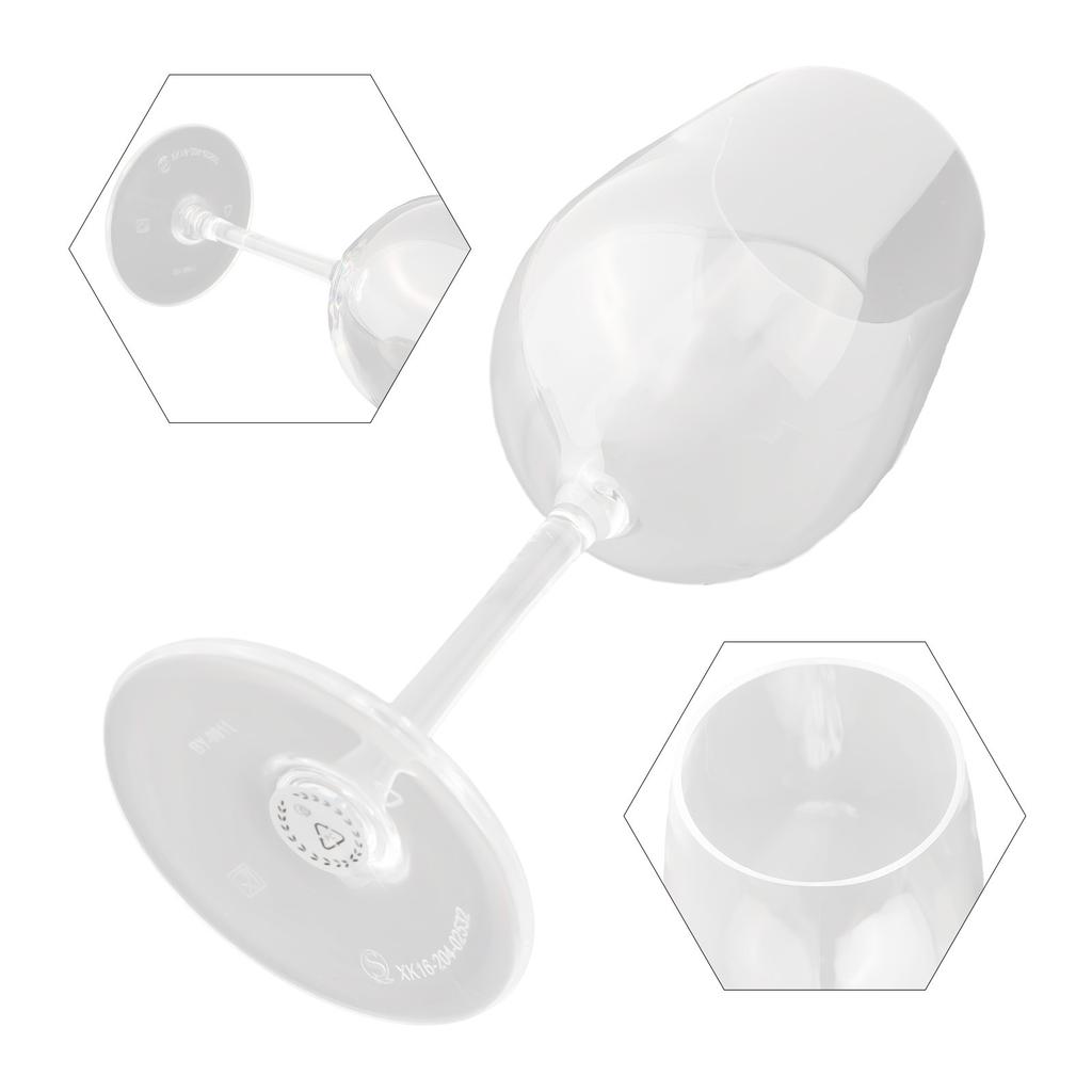 Transparent Plastic Wine Goblet Shatterproof and for Bars and Home Use