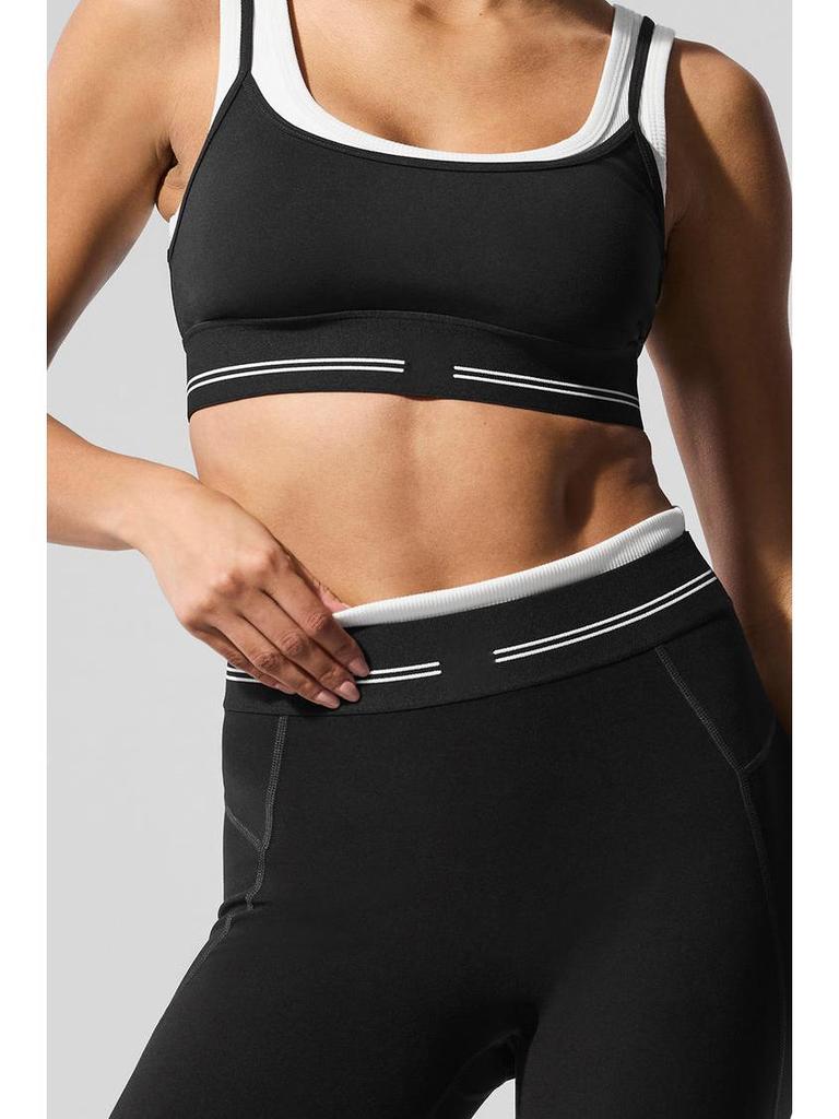Women's Shockproof Sports Bra with Chest Pads - Two-Piece Yoga and Fitness Top