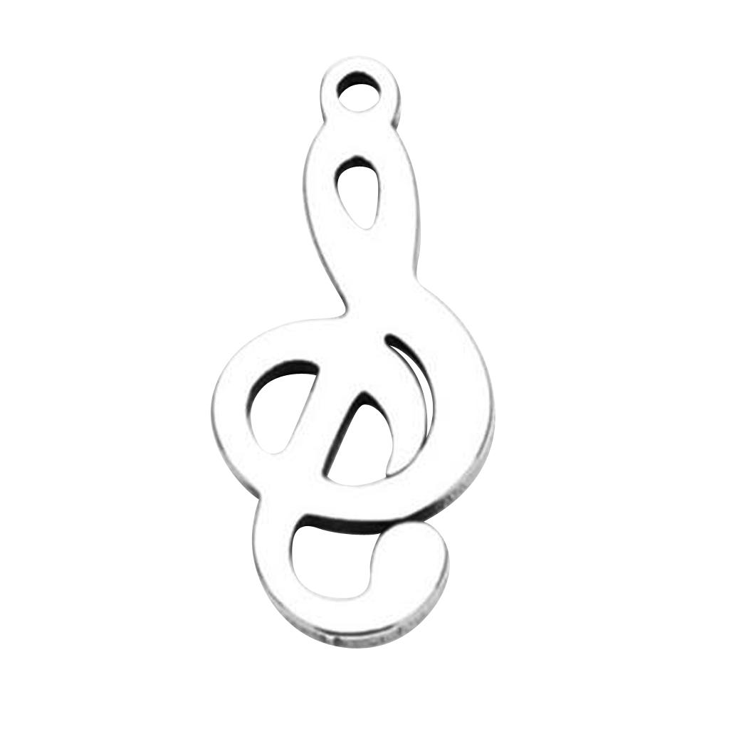 20Pcs Stainless Steel Music Symbols Charms Pendants for DIY Jewelry Findings