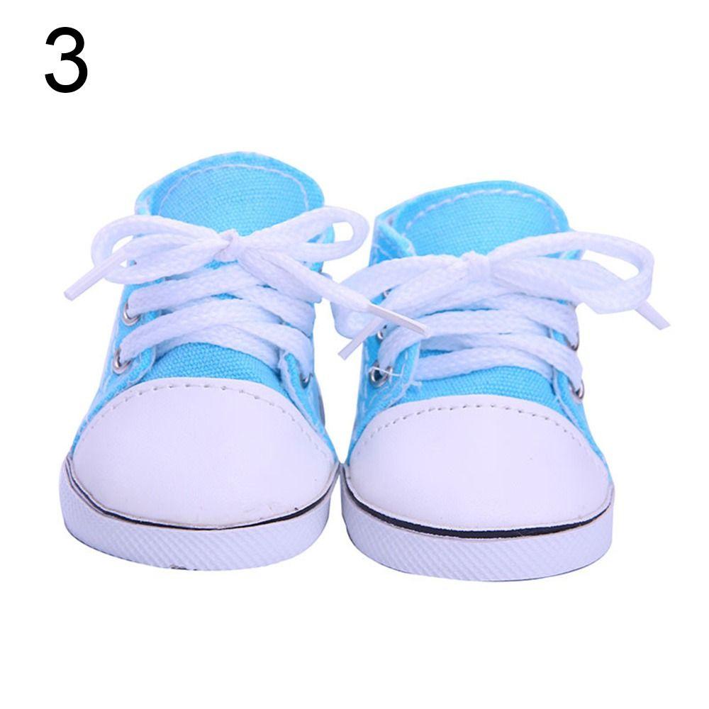 Leker For 18-tommers Dukkeklær Tilbehør 43 cm Dukkesko Fritidssko Tøysko Sneakers