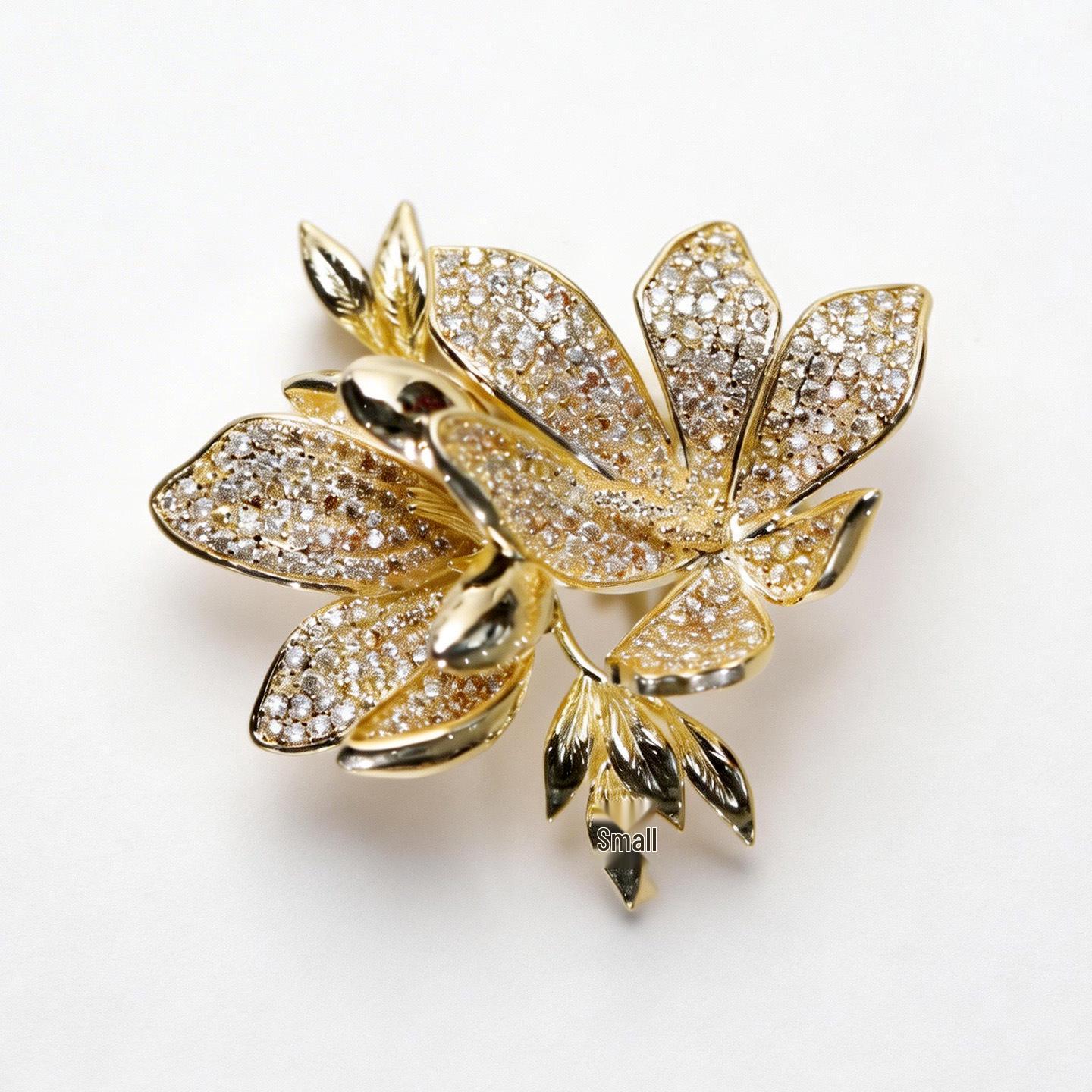 Bo Xin Yun Gradient Zirconia Flower Brooch for Women s Clothing