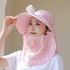 Windproof Tea Picking Hat With Neck Flap Women Sun Hat Casual Electric Fan Bucket Hat  Hiking