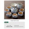 Woding Blue and White Ru Kiln Tea Set