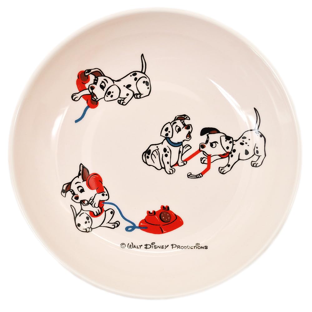 Disney Microwave and Dishwasher Reproduction Art Miscellaneous Made In "101 Dalmatians" Plate, Approx. 17cm, Safe, 1963, Tableware, Goods, Japan,