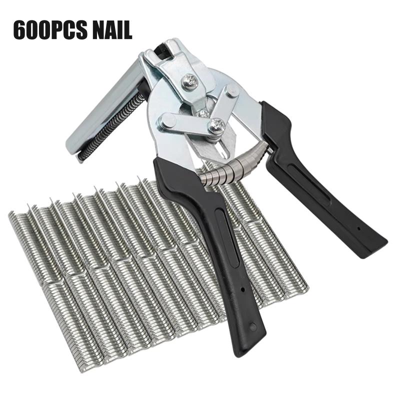 New Sale Heavy-Duty Iron Cage Pliers Set, Pig Pen Clamp Kit M Clips - Durable Home Repair Tools Suitable