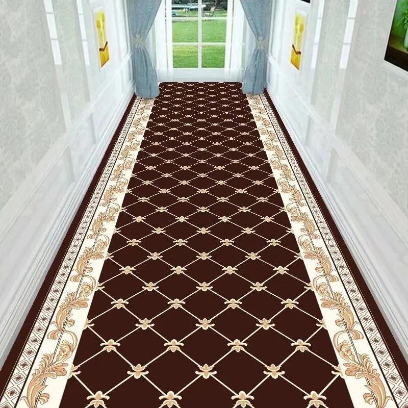 

Розкішна європейська довга килимова доріжка для коридору, класична прикраса готельного холу, домашній прохід, нековзний довгий килимок, килим для доріжки, можна прати 80x200cm 31.5x78.7in