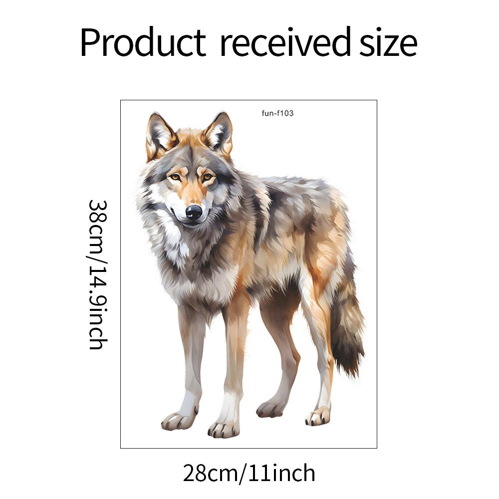 

Fun-f103 Animal Wolf King Home Window Наклейка Электростатическая УФ 28*38CM/fun-f103 uv