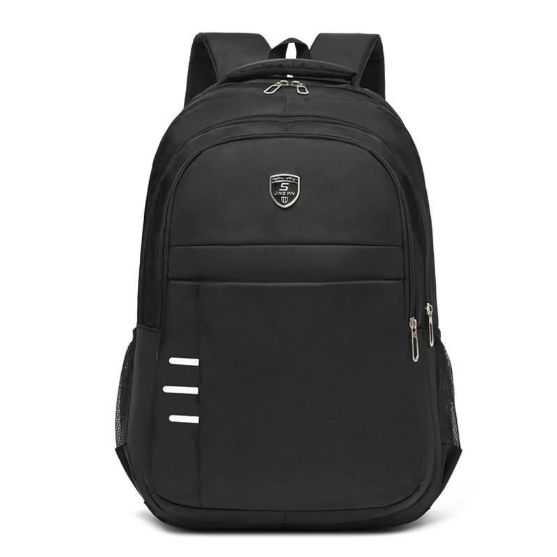 

Oxford Cloth Men And Women Travel Backpack With Solid Color Striped For Casual Use чёрный