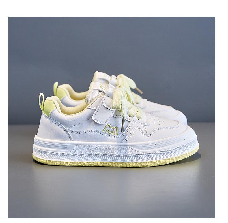 2025 Autumn Girls' White Skate Shoes - Versatile Soft Sole Sports Shoes for Older Kids