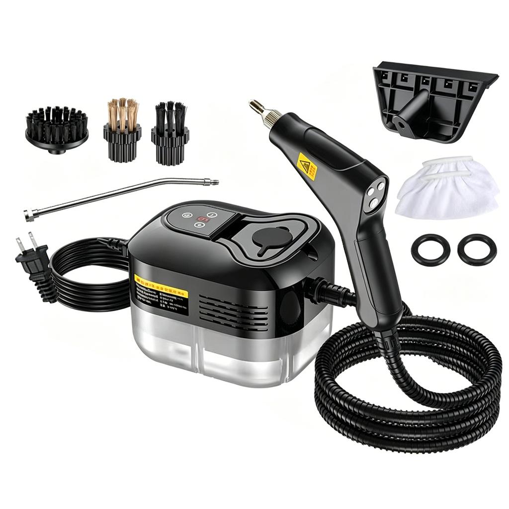 High Temperature Steam Cleaner Machine with Multiple Brush Attachments and Adjustable Steam Nozzle for Home and Commercial Use