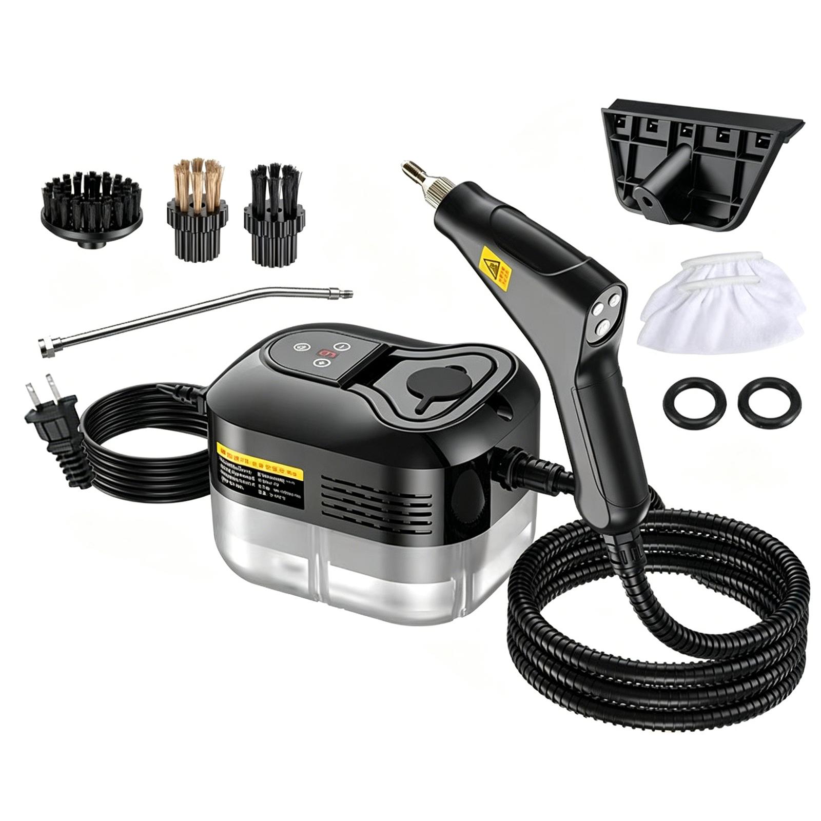 

High Temperature Steam Cleaner Machine with Multiple Brush Attachments and Adjustable Steam Nozzle for Home and Commercial Use One Size чёрный