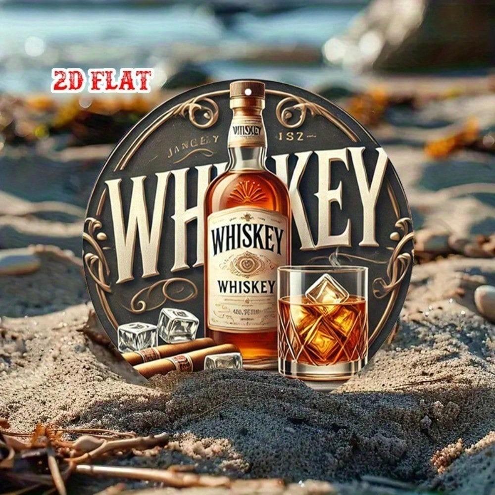 Vintage Metal Whiskey Bar Sign Retro Scotch Irish Aluminum Poster 1pc Heavy Duty Cigars Pub Decor Rustic Label Tin Sign