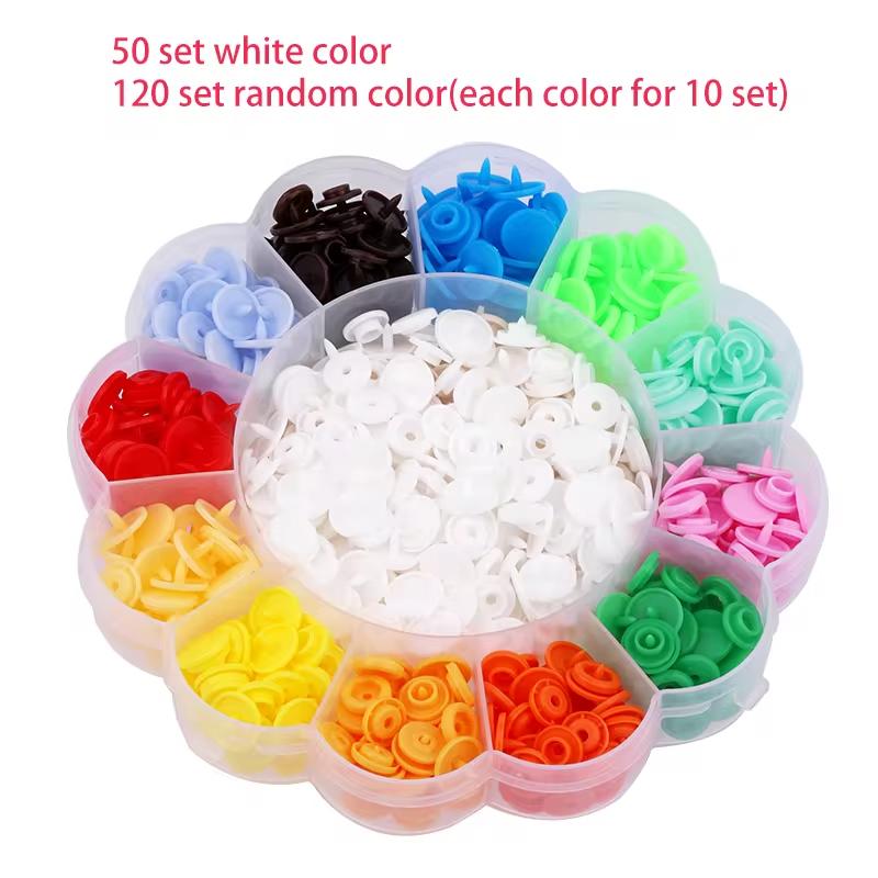 Fenrry 85/150/170/360Sets T5 Plastic Snap Button Fastener Snaps Pliers Sewing Tool Kit Press Machine Resin Garment Accessories