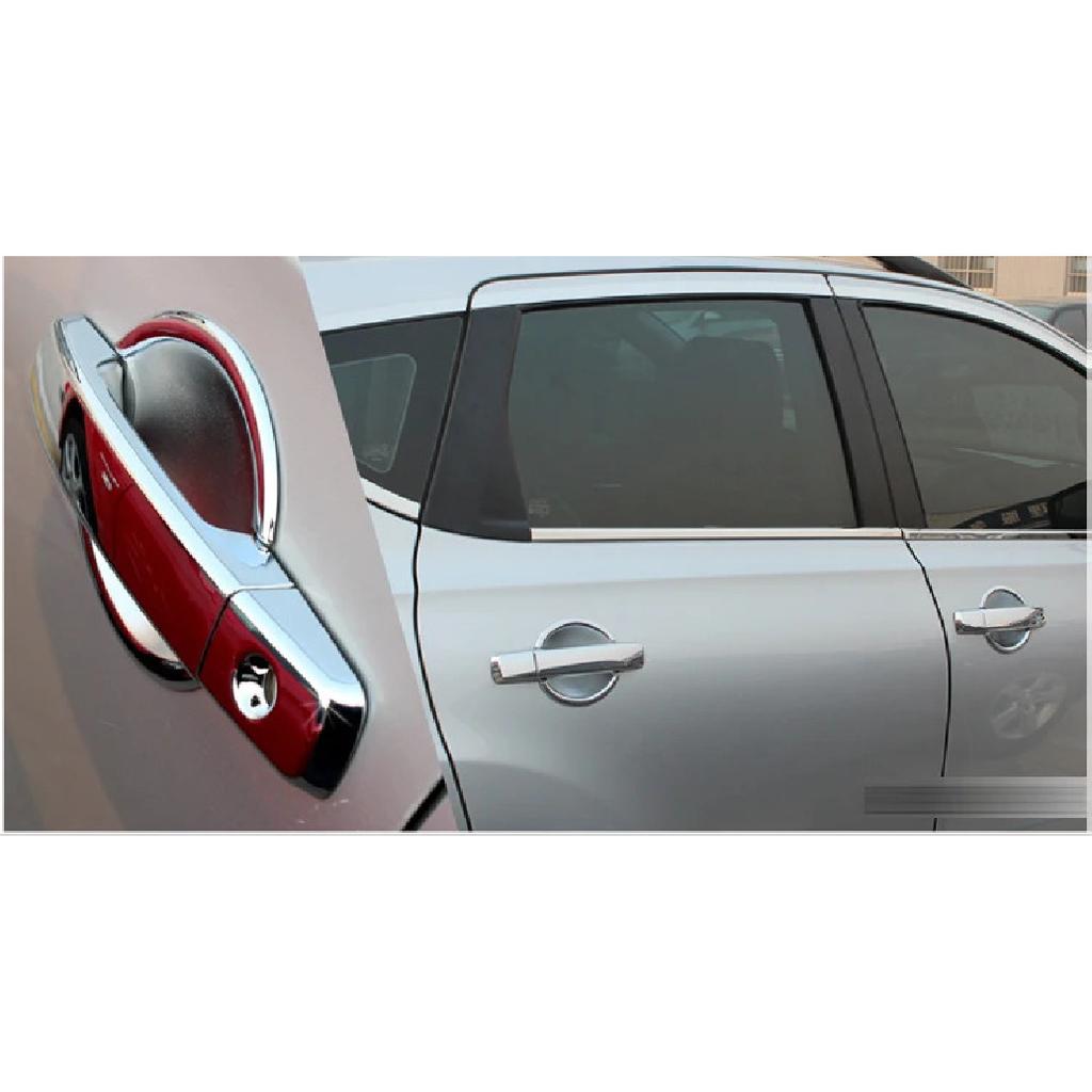 For KIA Spectra 2004-2009 Cerato Chrome Trim Exterior Door Handle Covers 2005 2006 2007 2008 Accessories Stickers Car Styling
