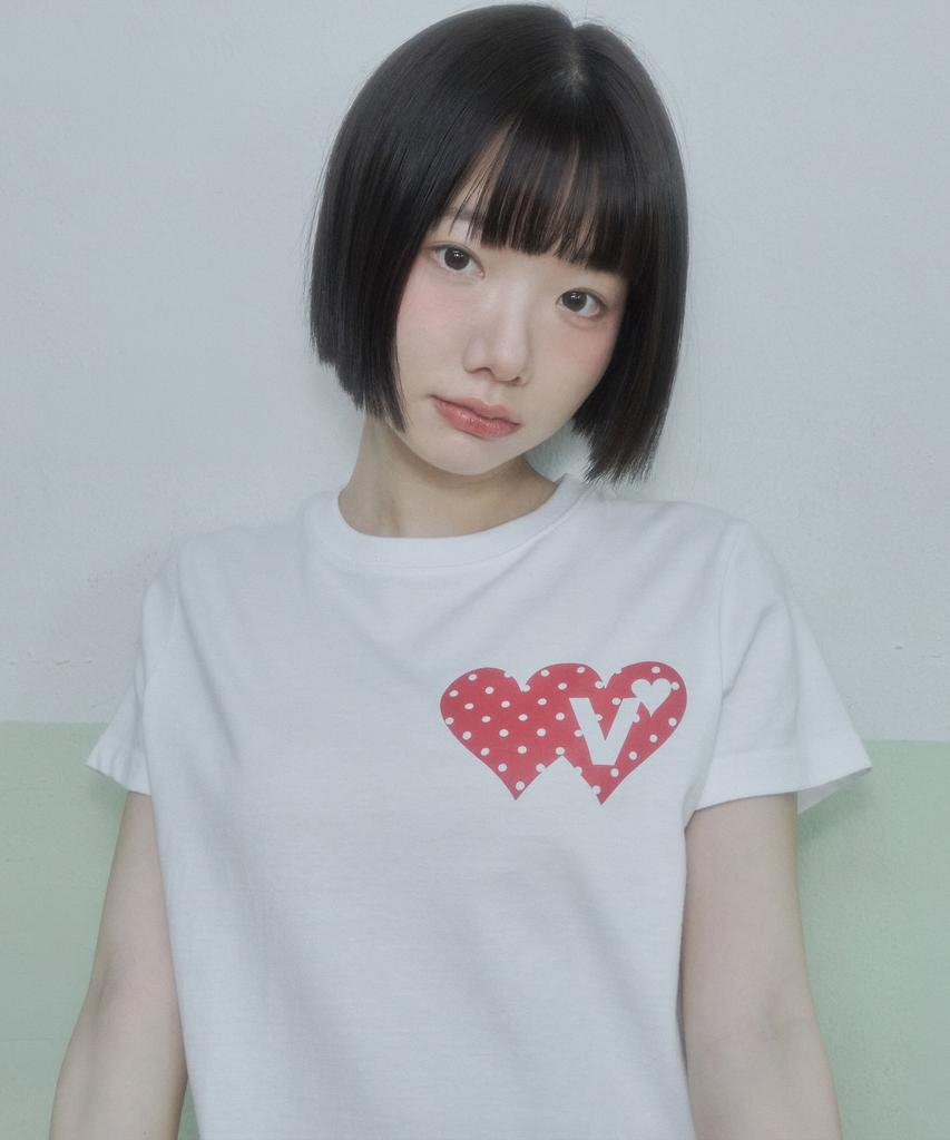 VIDEO JOCKEY Double Heart T-Shirt [6 Colors]