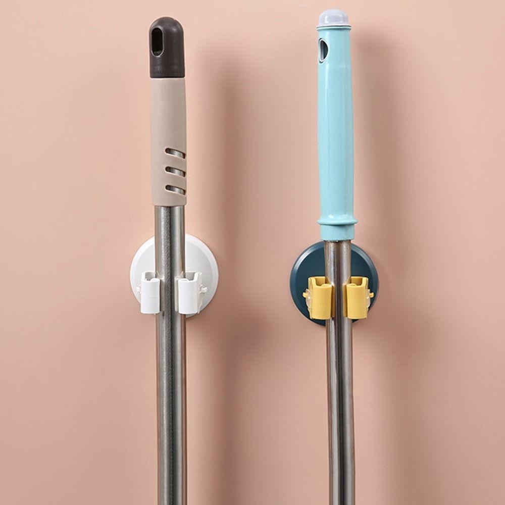Self-Adhesive Brush Broom Hanger Wall-Mounted Mop Storage Rack Multipurpose Mop Clip  Kitchen