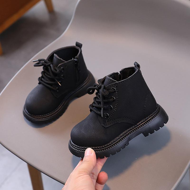 Children's Leather Boots,baby Martin Shoes