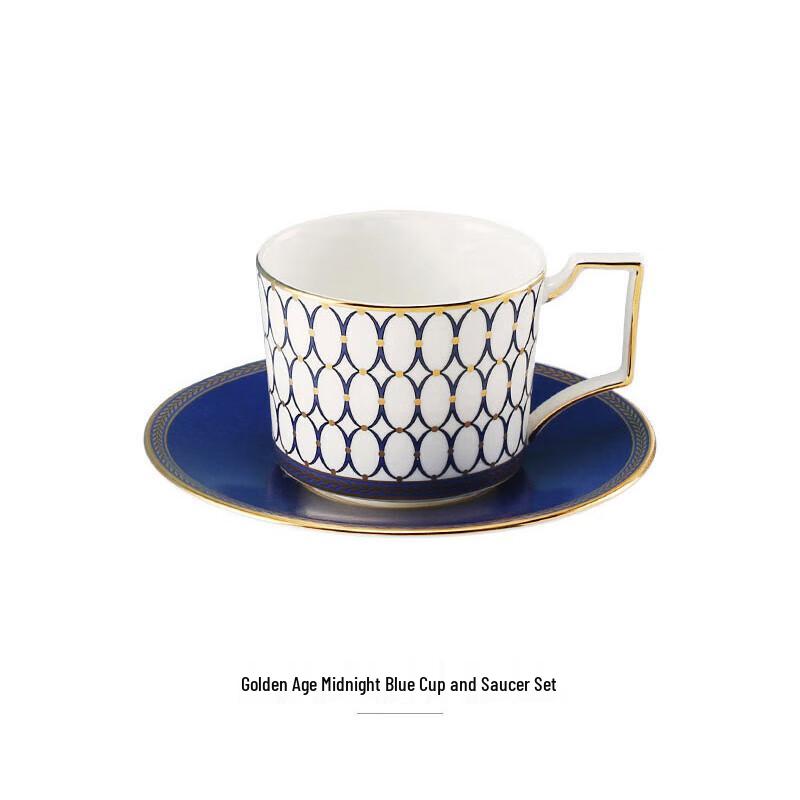 Wedgwood Golden Age Midnight Blue Cup and Saucer Set