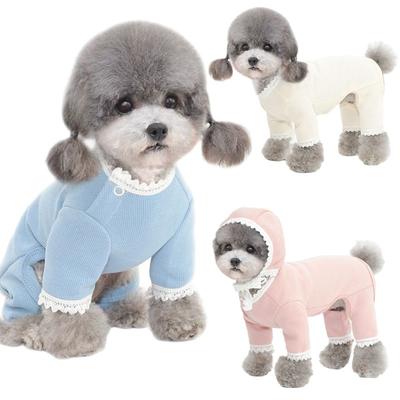 Small Dog Pajamas Jumpsuit Spring Summer Puppy Outfit Sleepwear Yorkshire Pomeranian Poodle Bichon Schnauzer Dog Clothing Coat
