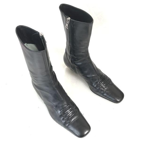 

Sigerson Morrison Italy Leather Side Zip Long Boots 5 22.5-23.0 Black Shoes(USED)