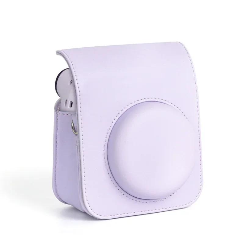 Instax Mini 12 Kamera Kılıfı PU Deri Yumuşak Koruyucu Kılıf Fujifilm Film Kamera Çantası için Omuz Askılı Seyahat Çantası