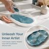 Silicone Irregular Oval Tray Mold Soft Transparent Tray Mold New Jewelry Holder Mold  Storage Tray