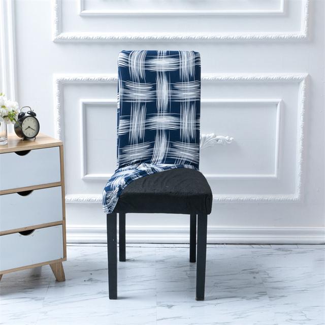 Geometry Chair Cover Flexible Stretch Spandex Chair Cover For Dining Room Restaurant Weddings Banquet Hotel Elastic Chair Cover for Home