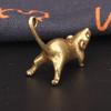 1Pc Ancient Brass Small Tea Pet Ornament Long Tail Cute Mouse Figurines Miniatures Copper Lucky Rat Study Living Room Decorations