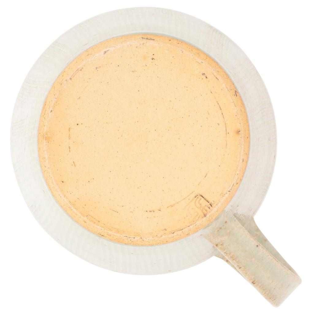 Marui Seito Shigaraki Ware Hechimon Mug, Large, 380ml Capacity, White Bidro, Ivory, 3-4445