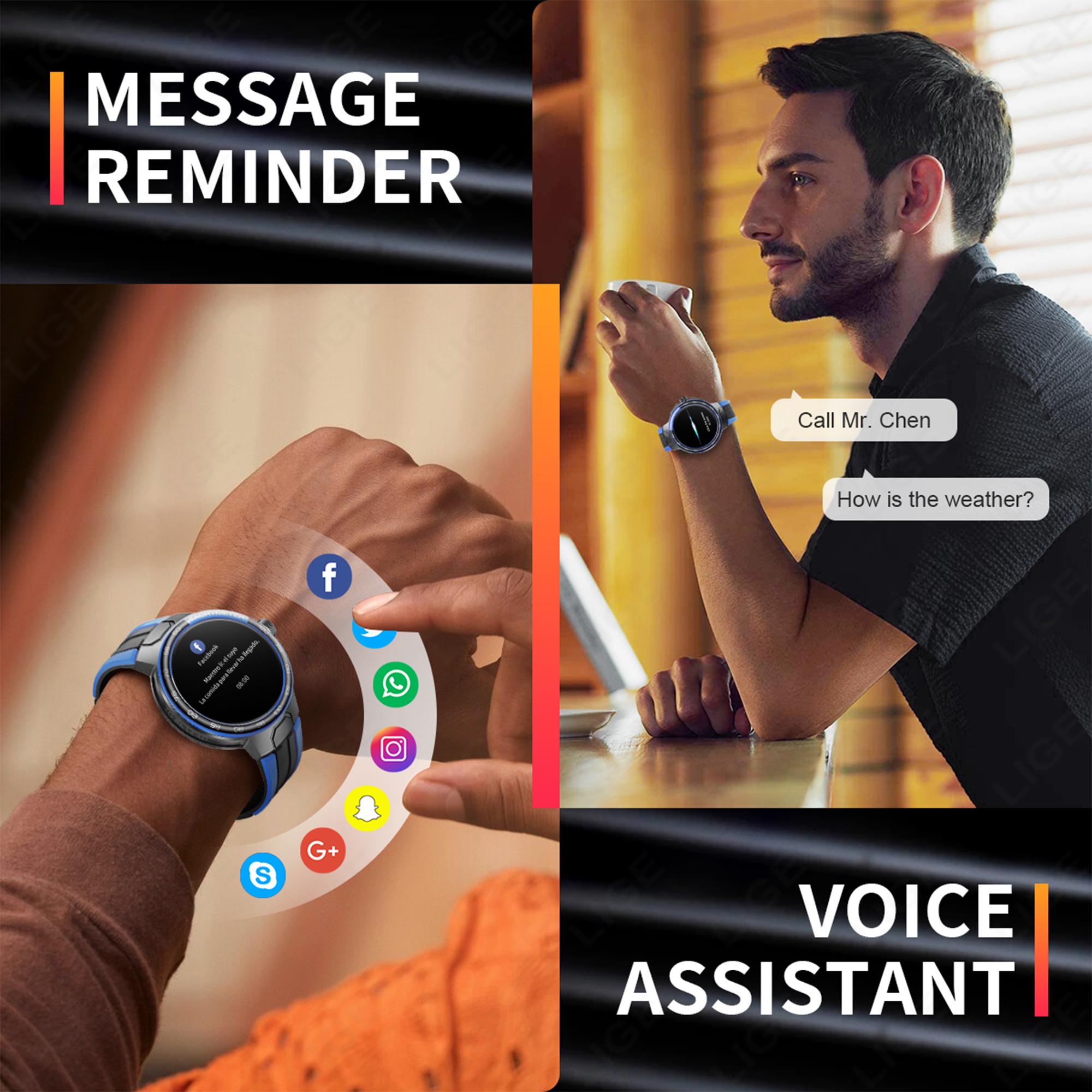 LIGE мужские умные часы 1 — фото 5