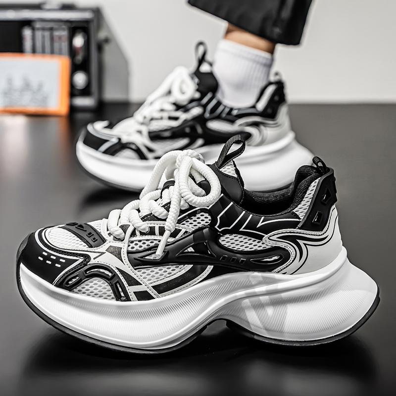 Men's Shoes Fashion Trend Thick Bottom Shoes Outdoor Anti-slip Comfortable Breathable Sneakers Casual Soft Running Shoes