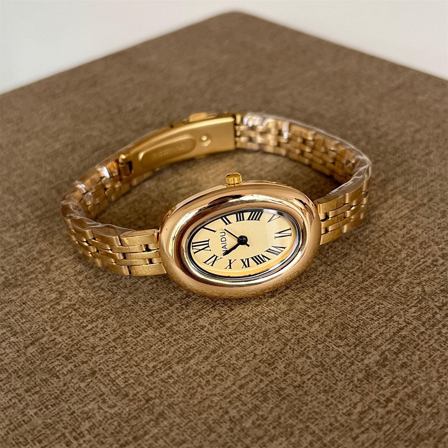 Supply Bathtub Oval Watch Women S Exquisite Medieval Small Gold Watch Quartz Women S Watch