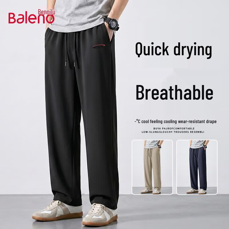 Baleno Men s Summer Breathable Loose Straight-Leg Trousers 2XL