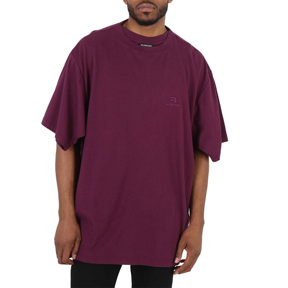 Balenciaga T Shirt Women's Purple Loose Fit 657059TKV908476