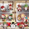 Weihnachtsdeko Diamantmalerei Anhänger Speziell geformter Bohrer 5D DIY Hängendes Ornament Punktbohrer Cartoon Einseitig Heimdeko