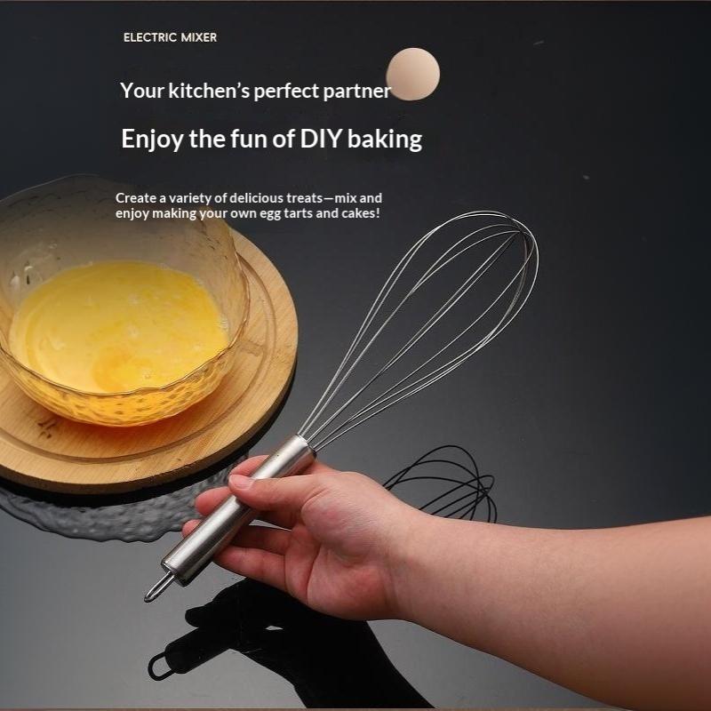 Hand Mixer Whisk Egg Beater Stainless Heavy Duty Whisk Mixer For Baking Kitchen Tool Stainless Steel Manual Egg Whisk